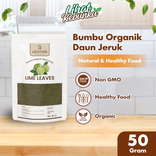 

ALAMEE Bubuk Daun Jeruk Lime Powder Bumbu Dapur Instan Organik Murni Asli Tanpa Campuran 50 Gram LIHAT KEBUNKU