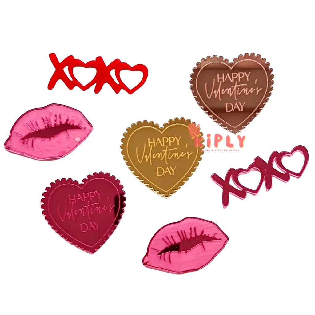 

Cake Topper Valentine Acrylic Bentuk Love/Cake Topper Valentine Acrylic/Topper Cake Valentine Dekorasi Kue