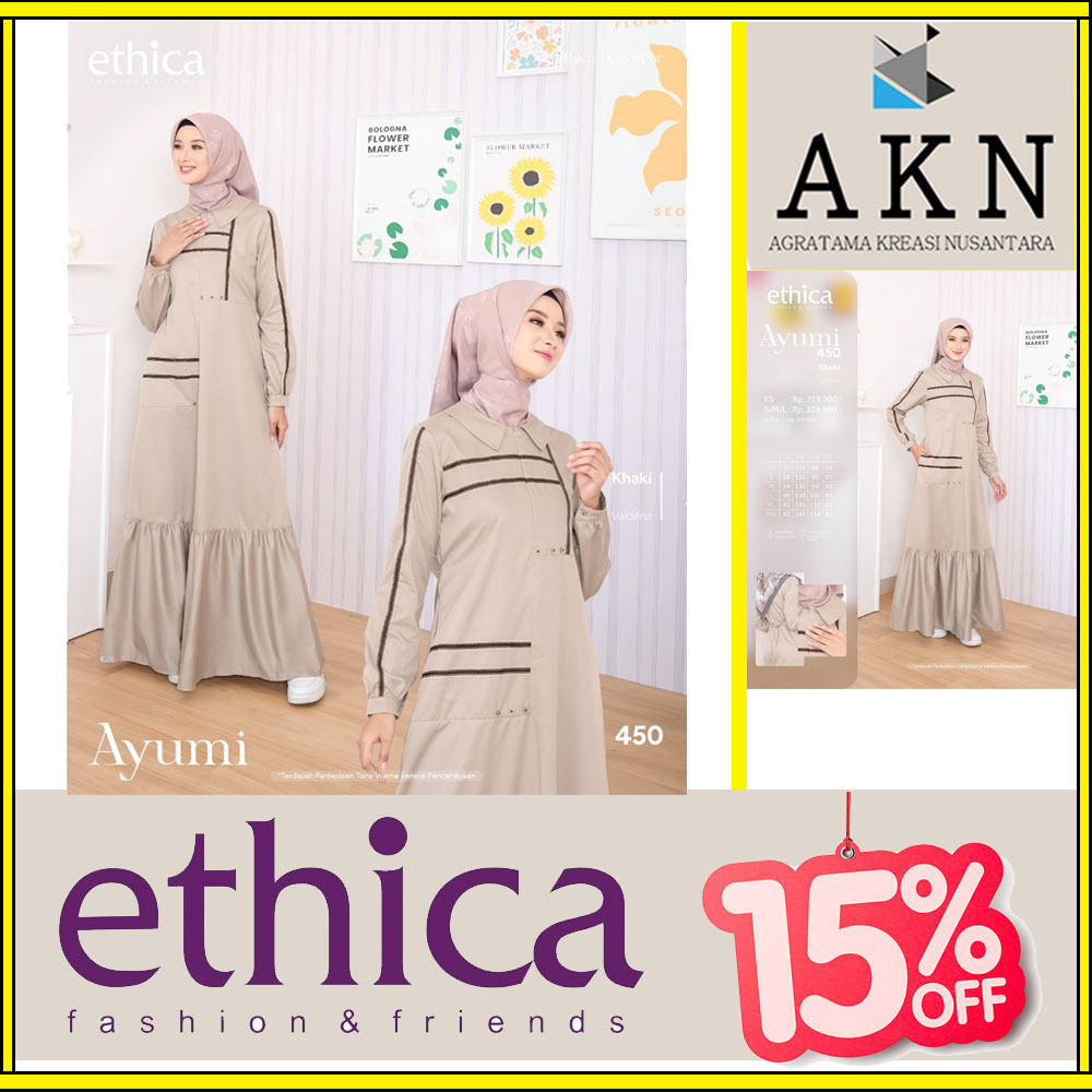 Ethica Ayumi 450 Gamis Lebaran Terbaru 2024