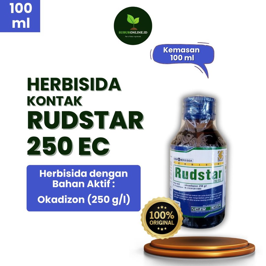 HERBISIDA RUDSTAR 250 EC KEMASAN 100 ML PEMBEKU BIJI GULMA PADA TANAMAN PADI