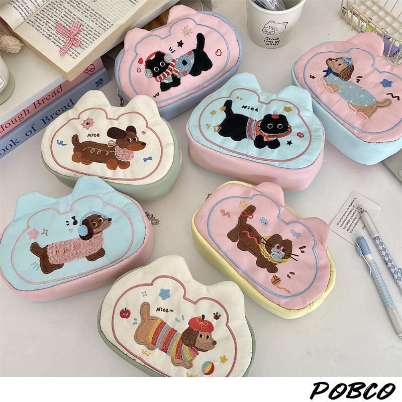 

【PoBco】Tempat Pensil Anak Anjing Lucu Tempat Pensil Bordir Pelajar Berkapasitas Besar Dan Bernilai Tinggi Tas Penyimpanan Alat Tulis Dompet Koin L182