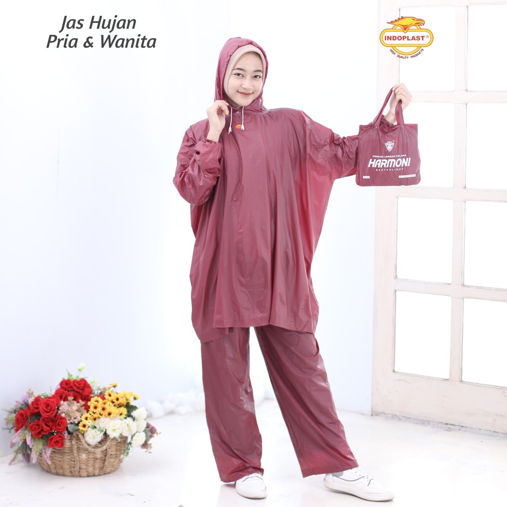 [Jashpay] Jas Hujan Ponco lengan celana HARMONI//jas Hujan ponco lengan celana//jas hujan indoplast