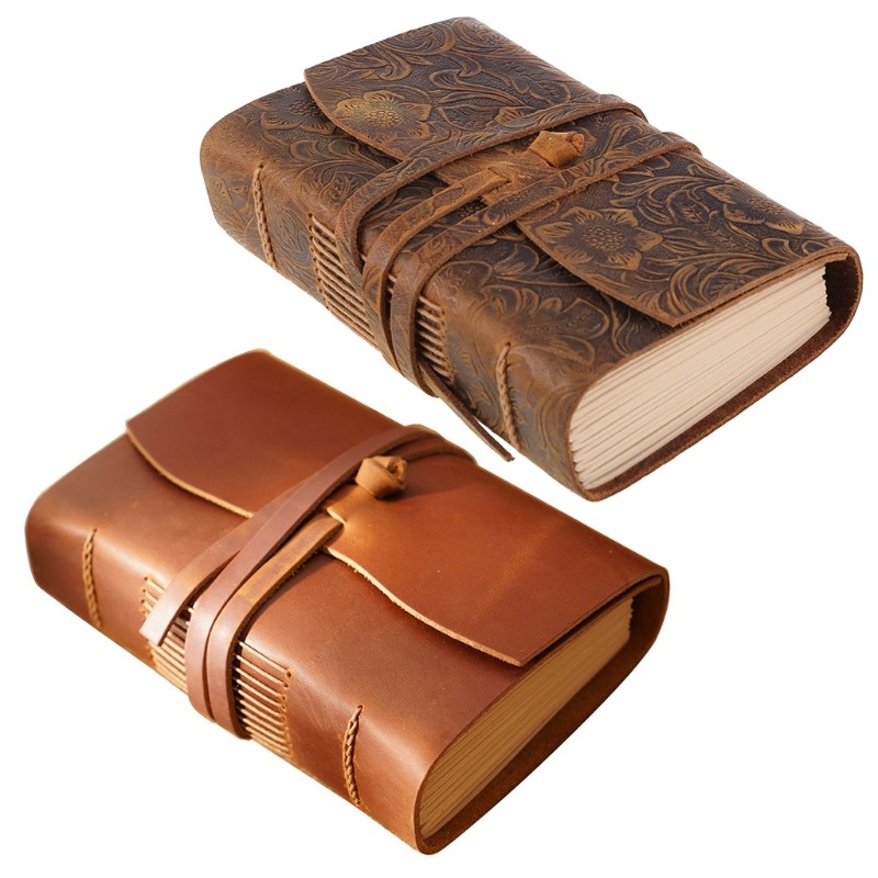 

Retro Travel Journal Writing Notebook Diary Leather Bound Notepad Handmade Sketchbook Gift for students Adults Teachers