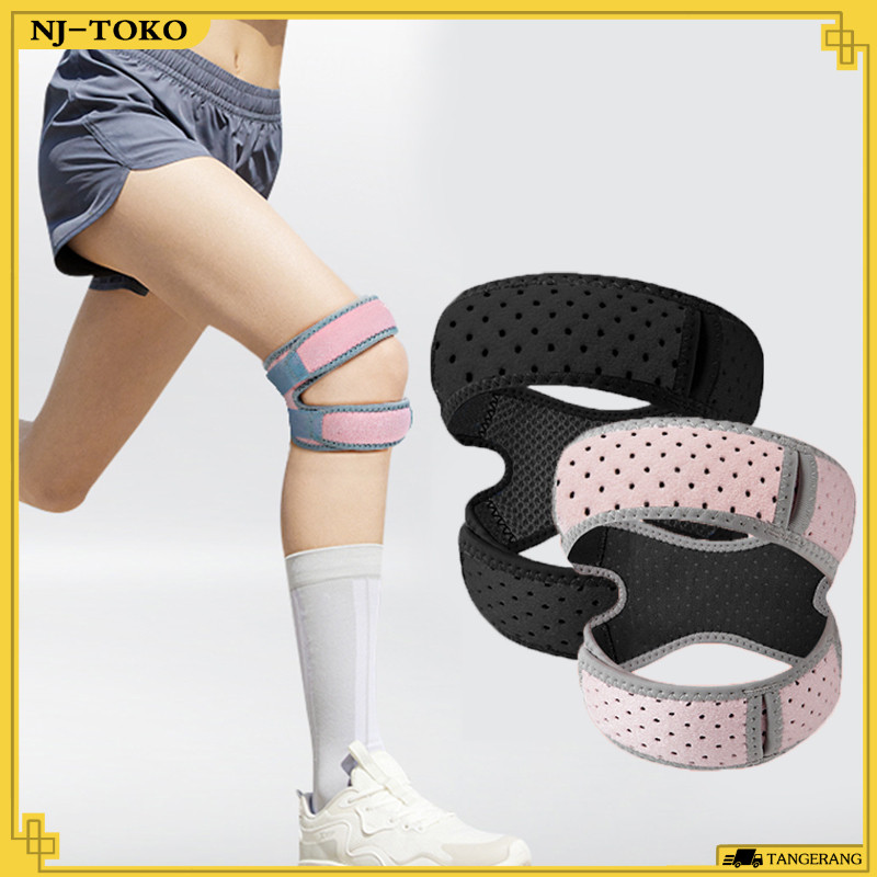 Knee Support Pad Breathable Silicone Knee Support Brace Wrap Ukuran Bebas