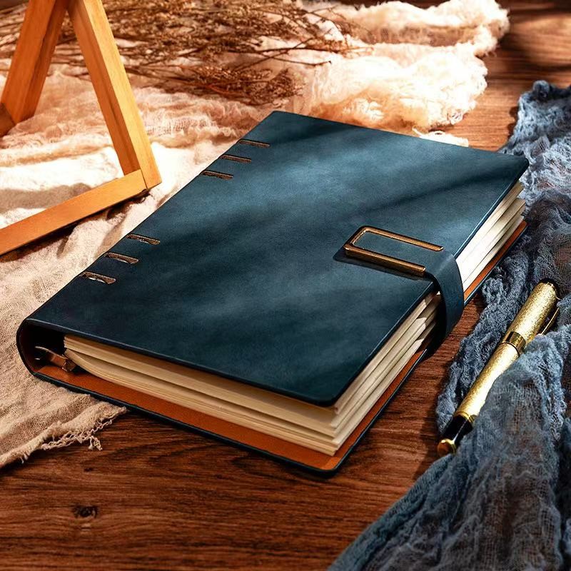 

Buckle Thickened Notebook 60 Sheets Diary Binder Notepad Agenda Sketch Book Notebooks Writing Pads Office School Supplies