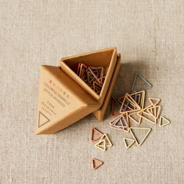 

cocoknits triangle stitch markers earth tone