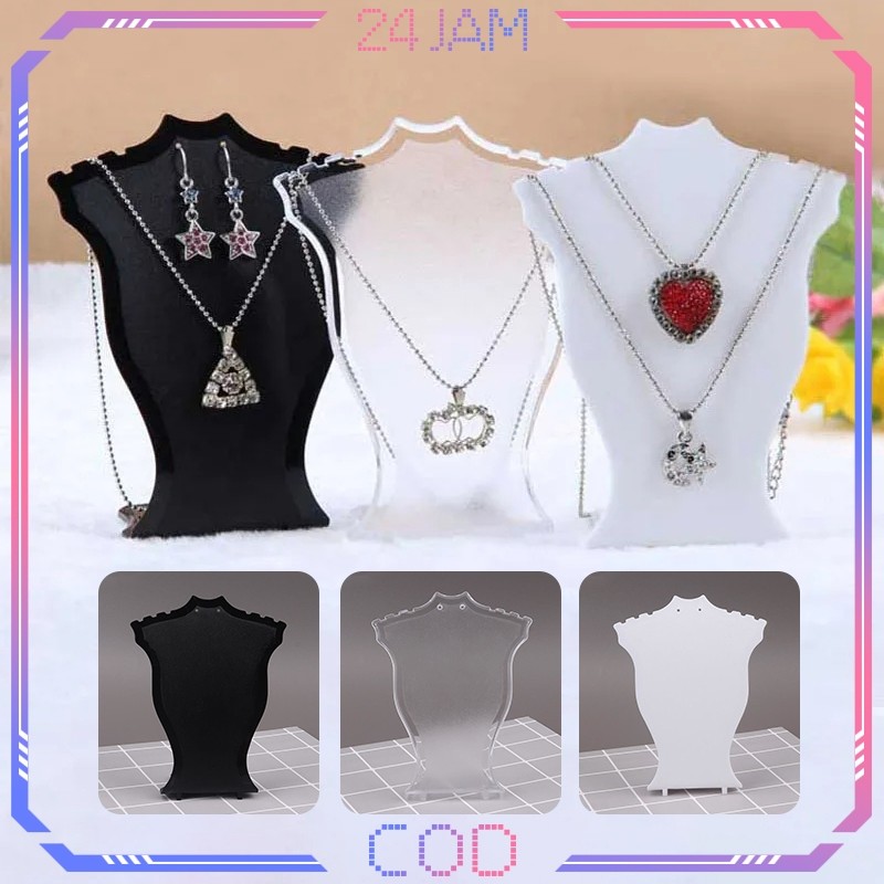 2pcs Patung Leher Untuk Kalung Anting Manekin Kalung Patung Kalung Leher Manekin Leher Kalung Anting