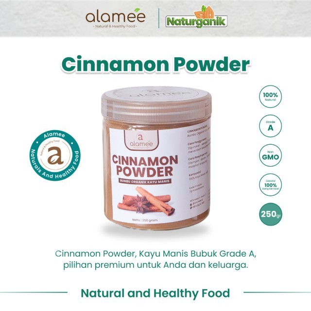 

ALAMEE Bubuk Kayu Manis Bumbu Dapur Instan Cinnamon Powder kayumanis Seasoning Organik Toples Naturganik