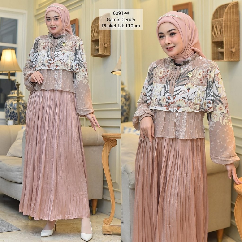 Gamis Ceruty Wanita Gamis Polos Motif Dress Muslim Pesta Motif Murah Premium Wanita Muslim Premium D