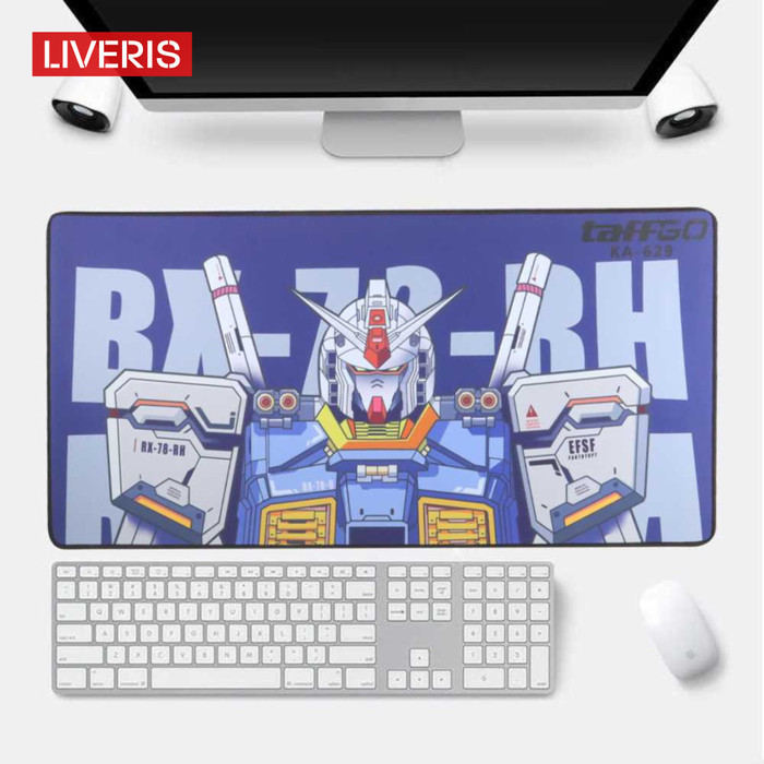 Mouse Pad Gaming Motif Gundam Deskmat Alas Mousepad Size XL Anti slip