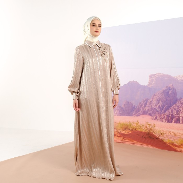 Shafira - Daniela Dress - Cream | Gamis Panjang Muslim Wanita - L