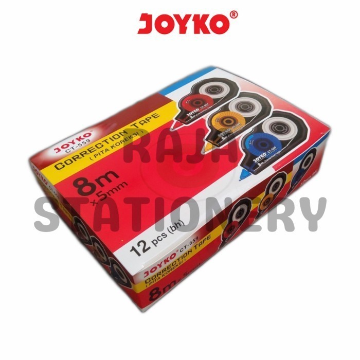 

JOYKO CORRECTION TAPE 8m TIPEX KERTAS JOYKO TIPE X TIP CT-559 12PCS