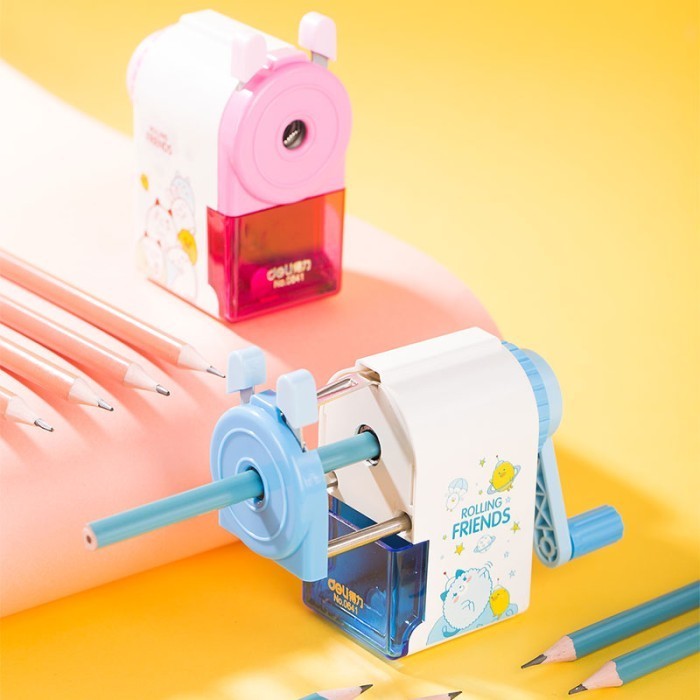 

Deli Rautan Pensil Putar / Rotary Pencil Sharpener Pink Biru Lucu 0641 - Biru