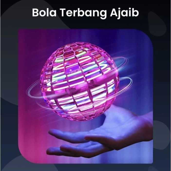 Mainan Bola Terbang Ufo Sensor dengan Remot / Flying Ufo /Bola Terbang LED Flying Ball UFO /Drone Bo