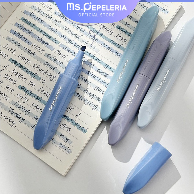 

4pcsBox Soft Tip Stabilo/Soft-head highlighter high-value student with color marker key key berkapasitas besar hand account pen-Ms.Pepeleria