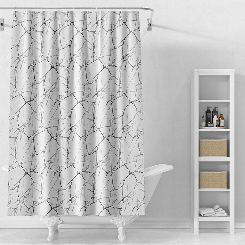 Factory spot waterproof shower curtain shower curtain bathroom curtain stone pattern PEVA shower cur