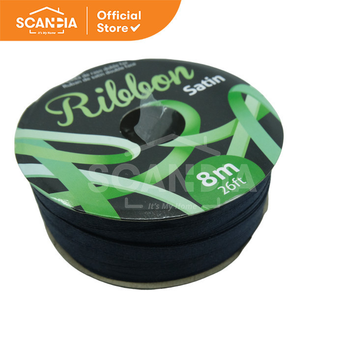 

SCANDIA Pita Kado Ribbon Satin 8 M x 6.6 Mm Black (QH0004)