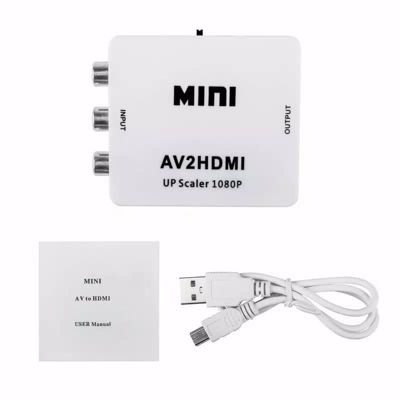 Converter AV to HDMI Mini Konektor RCA ke Hdmi Kabel Dan Konverter Audio GROSIR KOMPUTER