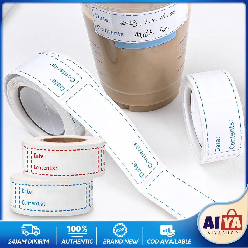 

5 Roll Stiker Tanggal Kadaluwarsa Waterproof Isi 125/625pcs Stiker Label Expired Date sticker expired date Produk Food Storage Label