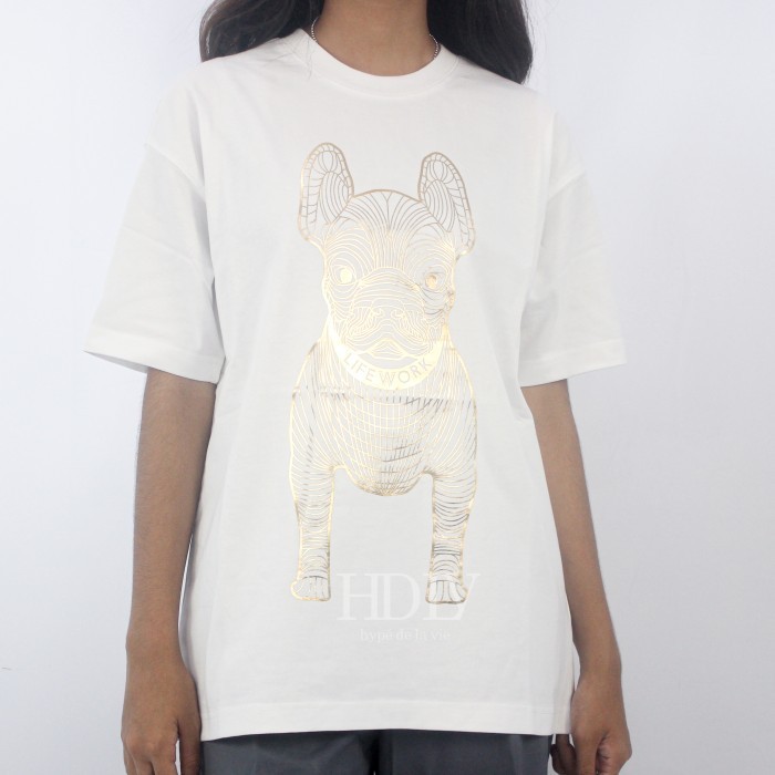 LIFEWORK Gold Radog White Tee ( 100%Original )