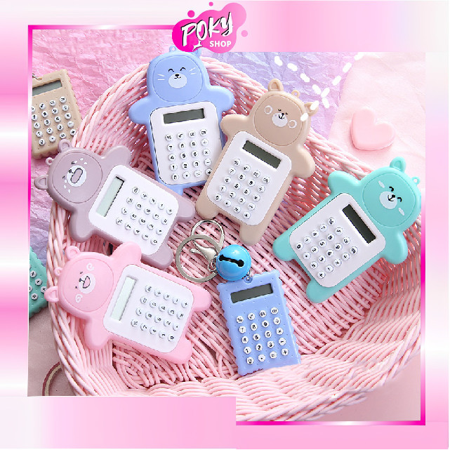 

POKY - 5531 Kalkulator Mini 8 Digit Tombol Karet / Gantungan Kalkulator Mini / Kalkulator Motif Beruang Mini
