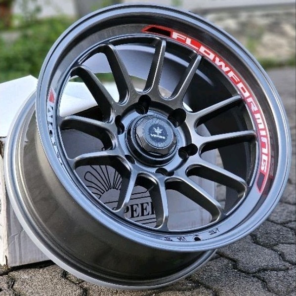Velg Mobil Venom 5 Auto Speed Ring 18 Lebar 9 ET 0 PCD 6x139 Flow Forming Gunmettal Black Glossy Hyp
