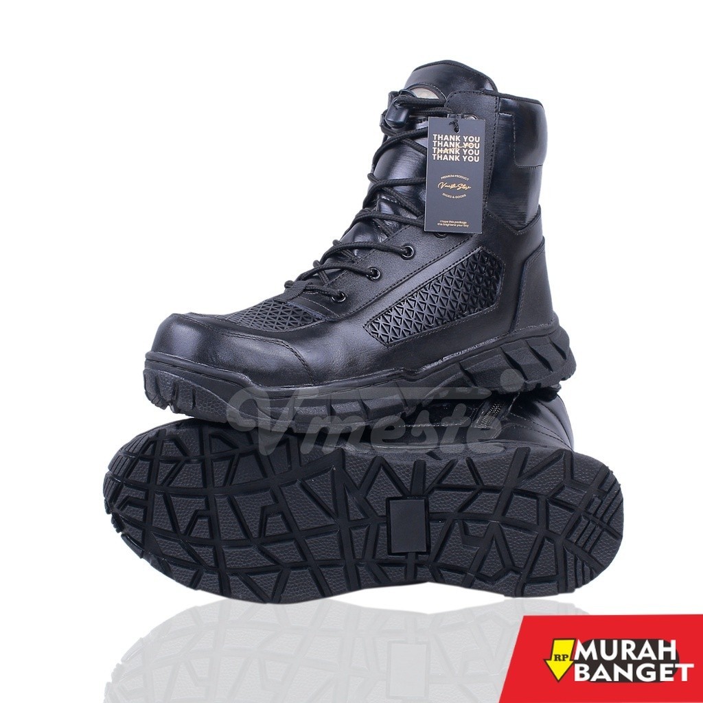 Sepatu pdh- SEPATU PDH LANTAS BOA G2 RAIDERS BLACK'RUN 6 inch TNI POLRI SECURITY TYPE JARING TAWON K