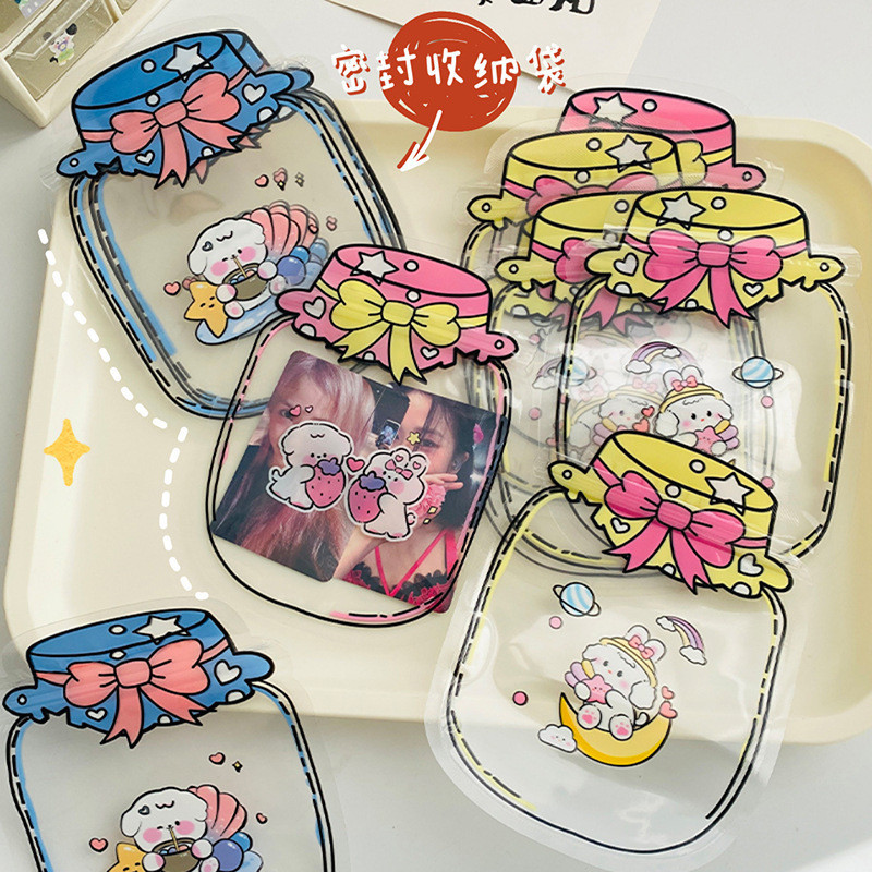 

( SPM7 ) PLASTIK ZIPPER MOTIF TOPLES KAWAII GAMBAR DOGGY N KELINCI LUCU