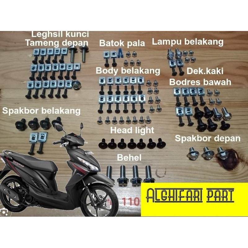 Baut body Vario 110 fi/baut body fullset Vario 110fi lengkap