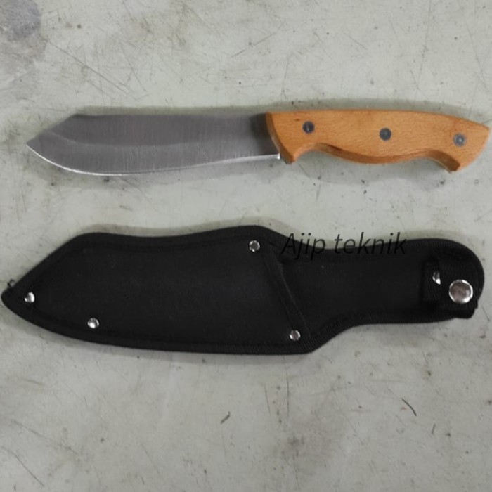 (COD) Pisau sarung serbaguna 6 inch tajam stainless pisau arab dianjin murah Termurah