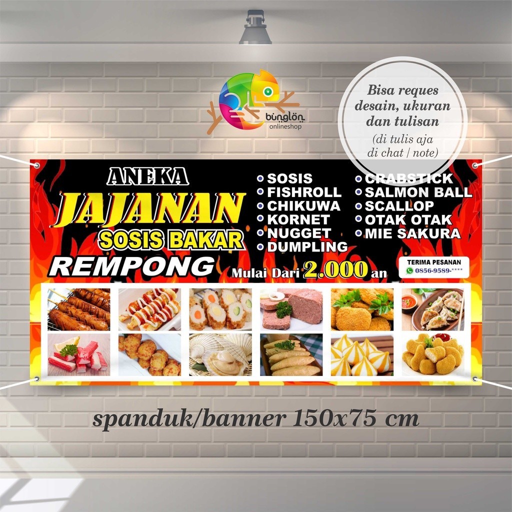 Spanduk, Banner Sedang Aneka Jajanan