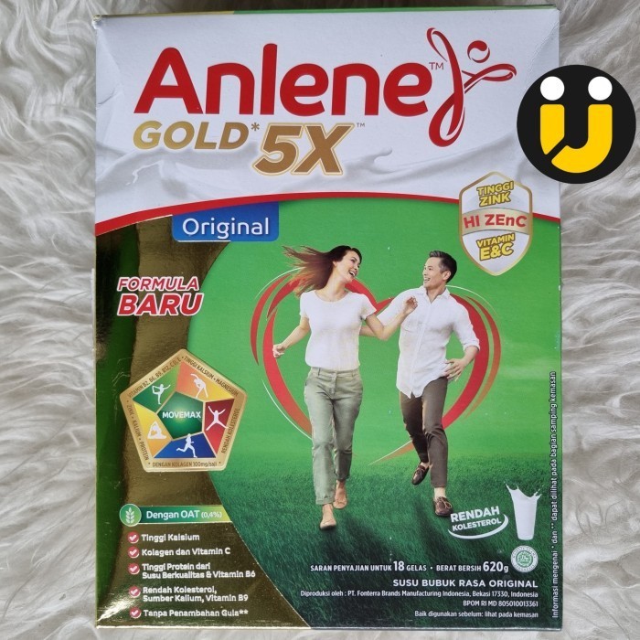 

Anlene Gold 5X 620 Gram Rasa Original Susu Bubuk Lansia