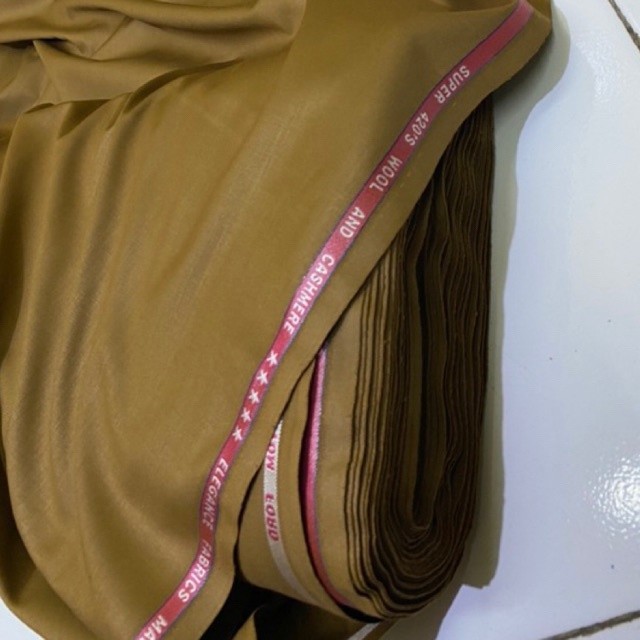 Kain Pemda khaki/kheki super high premium wool chasmere premium bahan seragam baju Pemda PNS/ASN bah