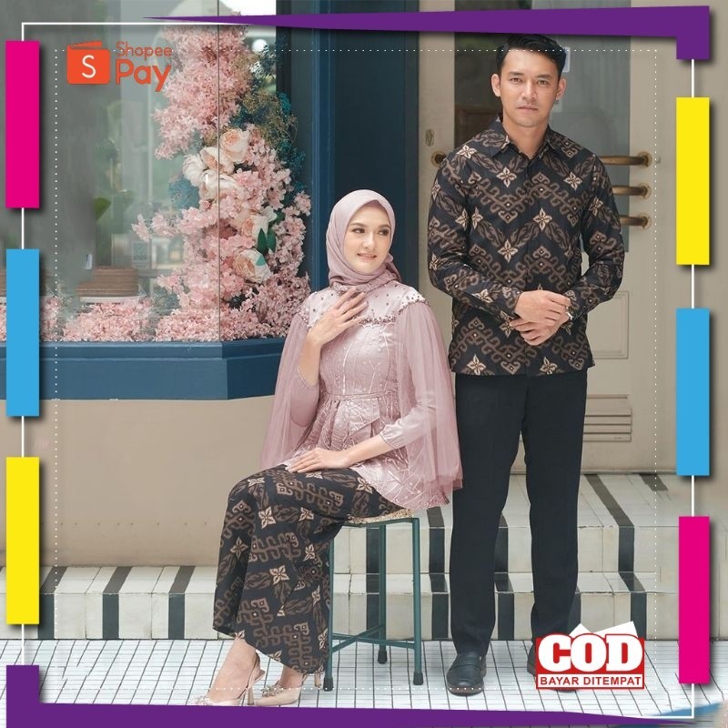 KAIN LEMBUT HALUS ADEM TEBAL / TERBARU || Couple Fania | Baju couple kondangan | batik songket coupl