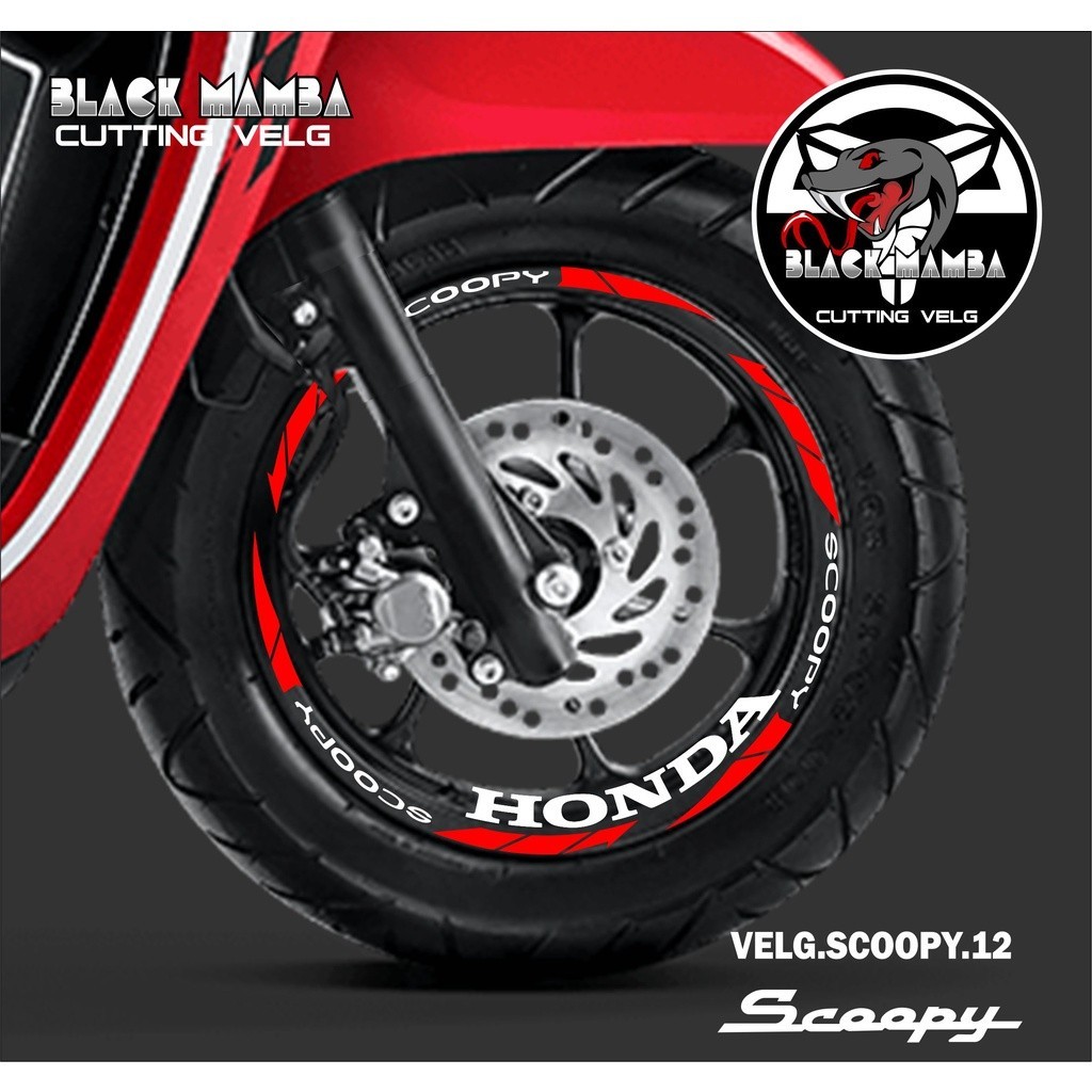 (COD) CUTTING STICKER VELG SCOOPY - STIKER LIS LIST VARIASI BAN/VELG HONDA SCOOPY 12