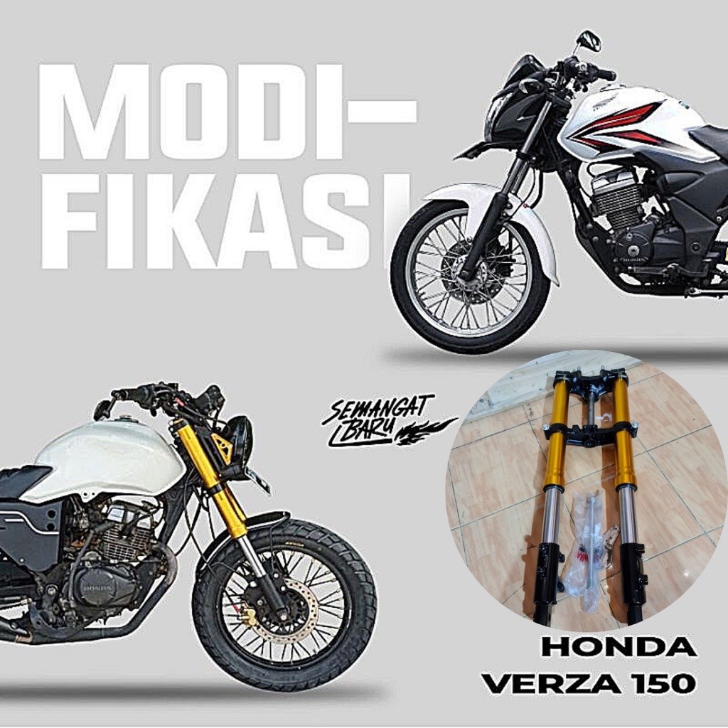 SHOCK DEPAN UPSIDE- DOWN PNP VERZA, NEW MEGAPRO MONO, CB150VERZA cBR dan CB150R PNP TINGGAL PASANG L