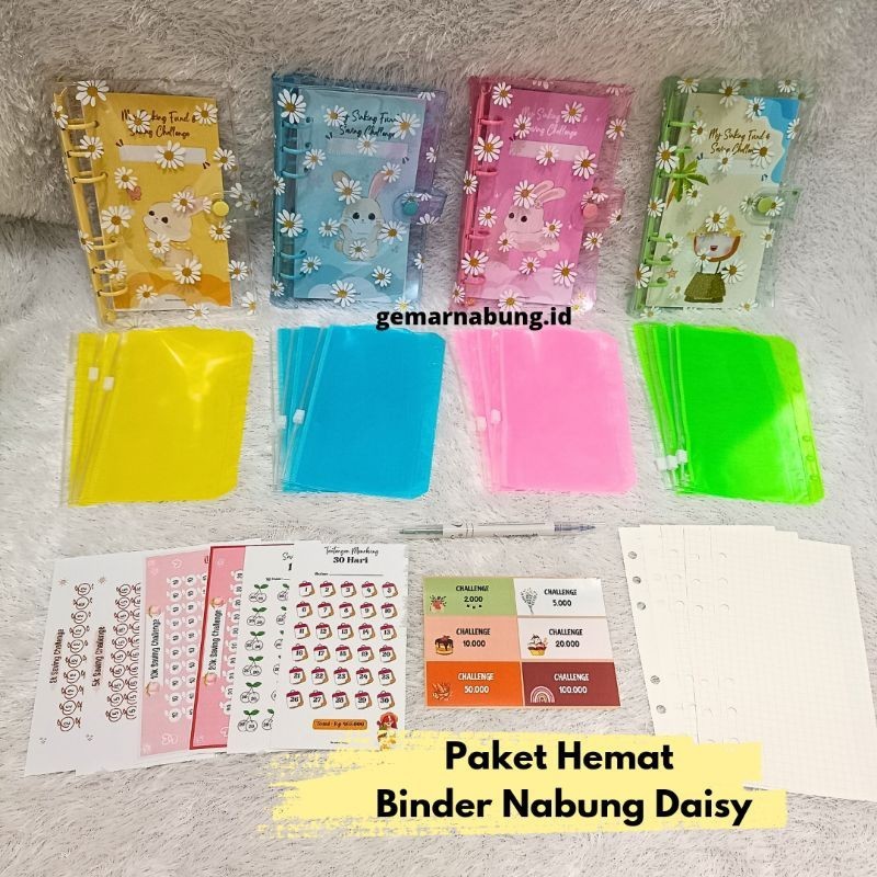 

[PROMO MURAH] Paket Binder menabung hemat daisy, Paket Binder Keuangan daisy