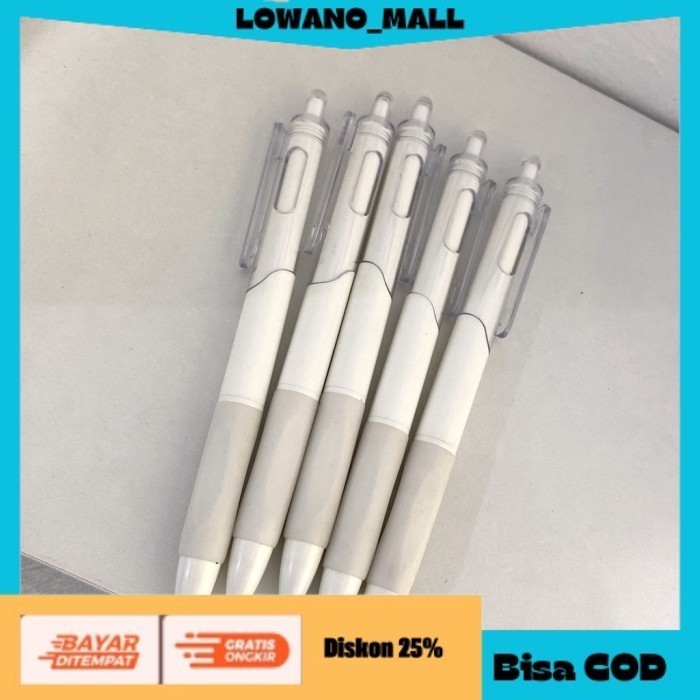 

[[LOWANOMALL6]] TERLARIS Pulpen Pena Gel Jelly Broken White Cream Aesthetic Pen Tinta ISI PEN COD