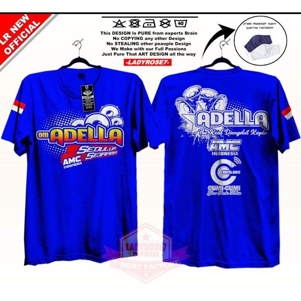 KAOS ADELLA OM ADELLA TERBARU BLUE