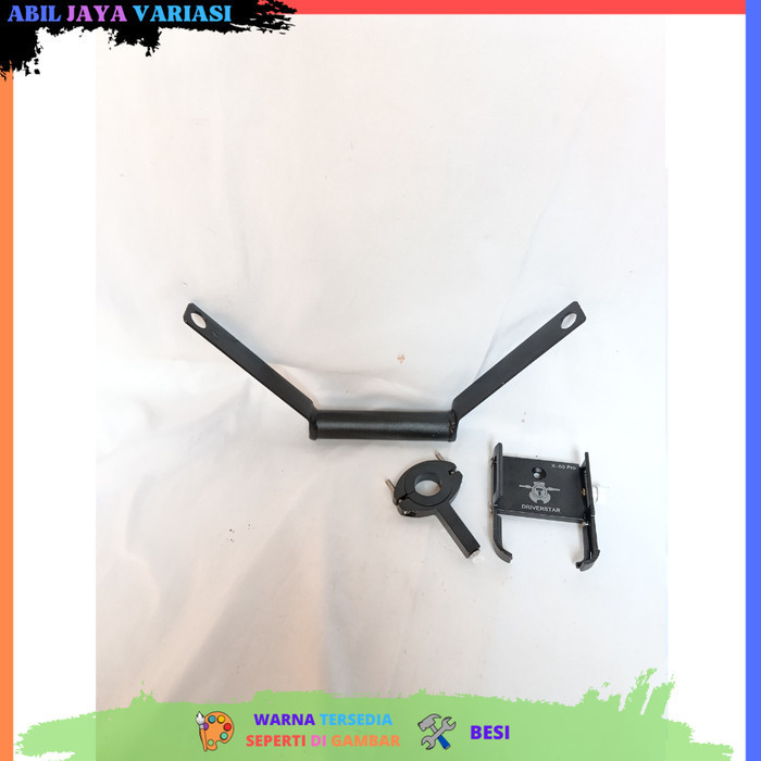 PAKET HOLDER HP BREKET BRACKET GPS HOLDER HP MOTOR CBR 150 COVER STANG HOLDER LOGAM