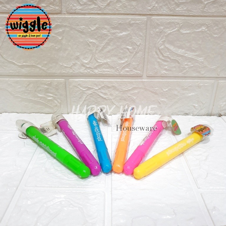 

WIGGLE Crayon Highlighter Bollpoint Pulpen Pena 7 Varian Motif Lucu