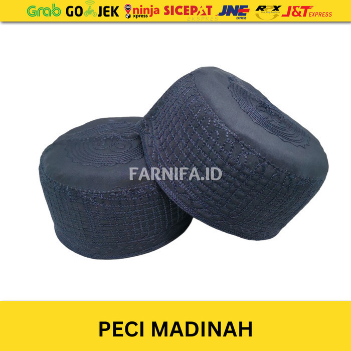 PROMO-Peci Kopiah Madinah / Peci Haji Madinah - Putih, Ukuran 5-9 10Pc / Peci Terlaris / Peci Premiu