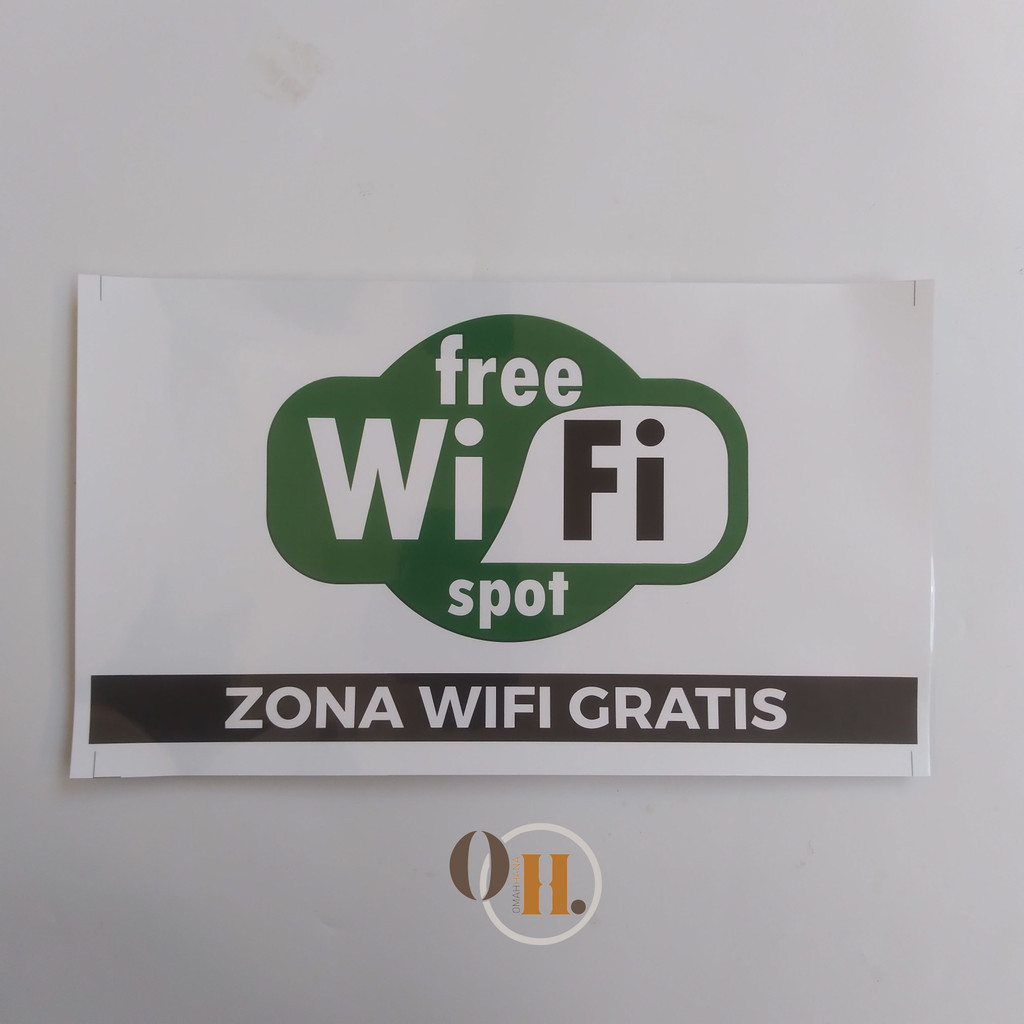 

Stiker free WiFi spot - Stiker zona WiFi gratis - Area gratis WiFi - Stiker vinyl