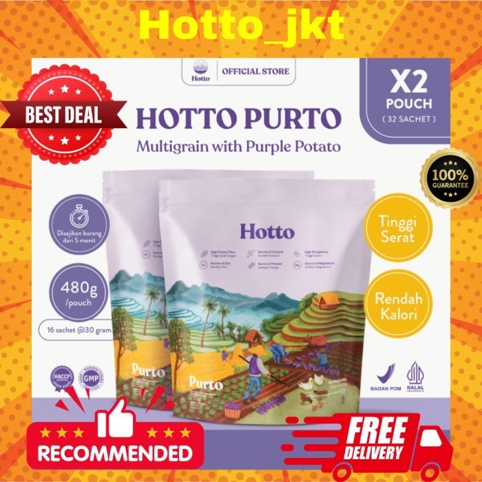 

YP PROMO Hotto Purto 2 Pouch (32 sachet) Multigrain with Purple Potato