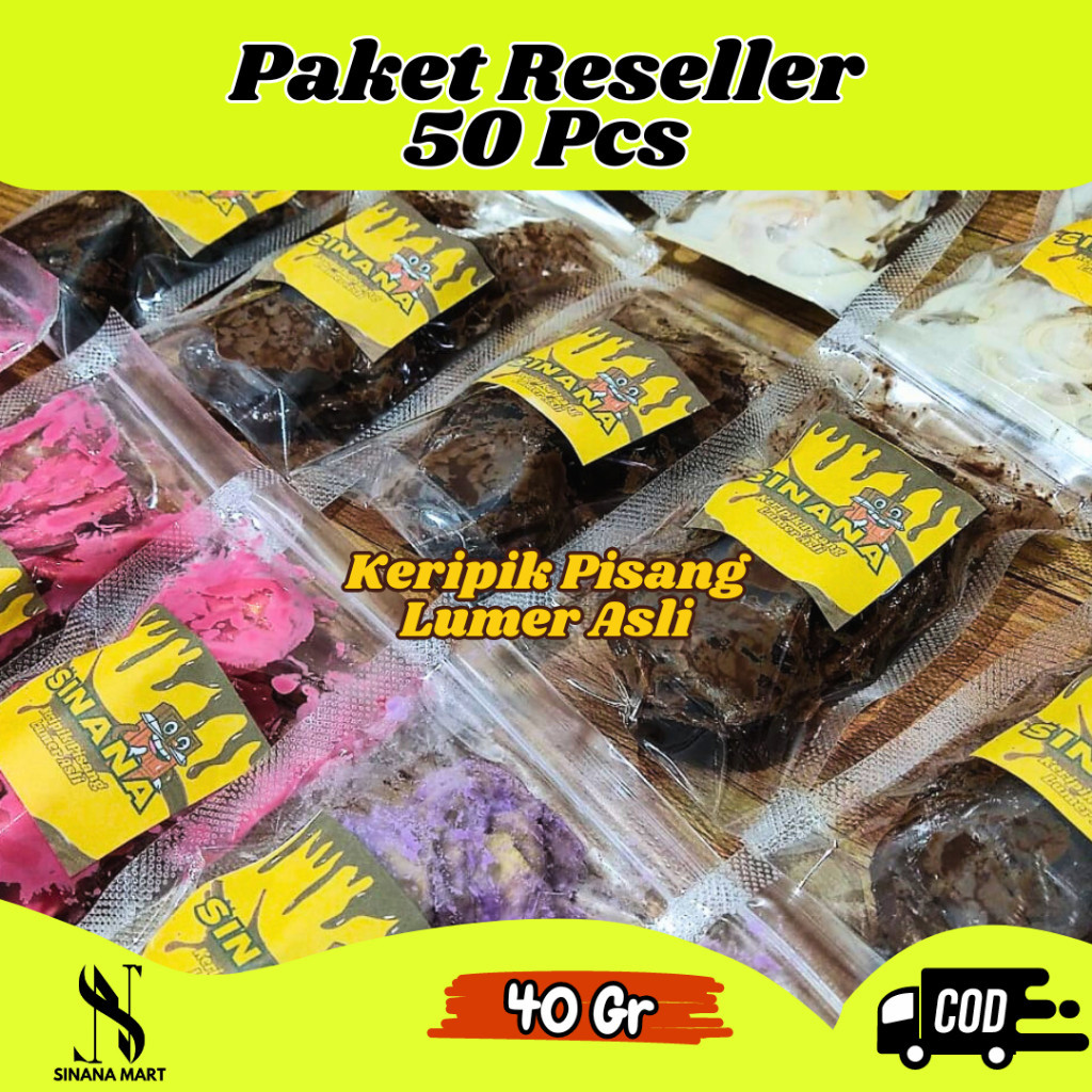 

Paket 50 pcs kerpik pisang coklat lumer sinana cemilan homemade manis