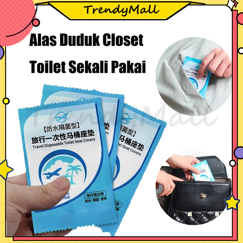 Toilet Seat Cover Alas Duduk /Toilet Plastik Travel Disposable /Disposable Alas Duduk Kloset Toilet 