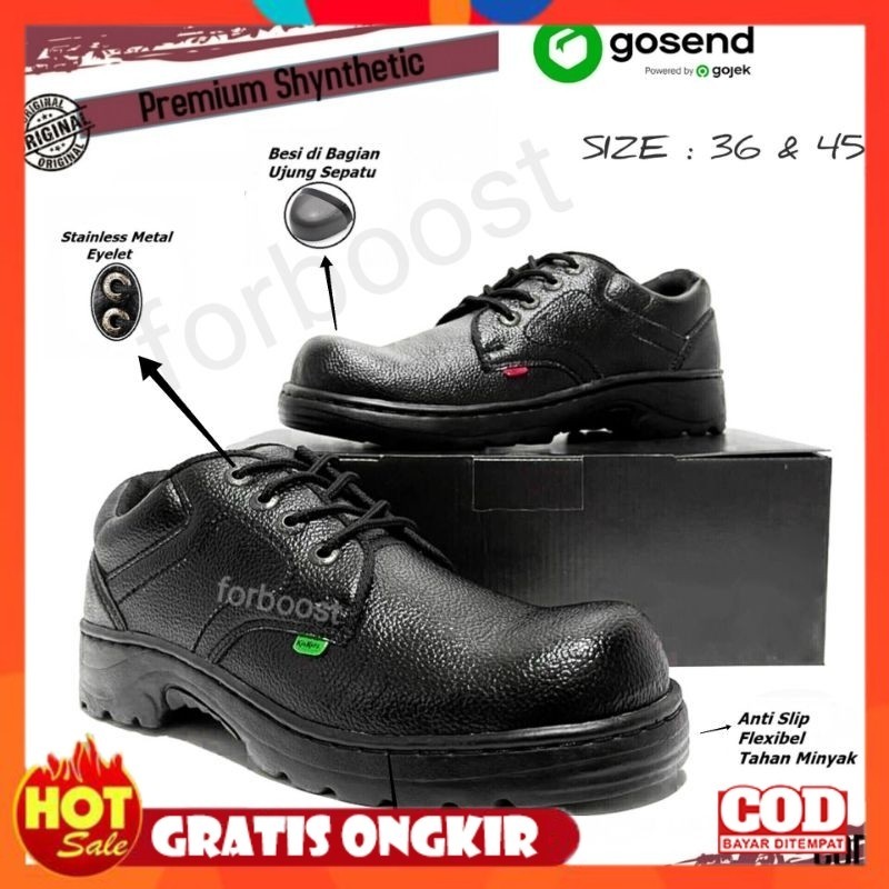 [PREMIUM ORIGINAL] SEPATU SAFETY KICKERS BOOTS UJUNG BESI SEPATU SAFETY KULIT  COCOK UNTUK KERJA BER