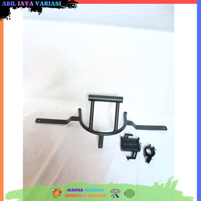 PAKET HOLDER HP YAMAHA NMAX PEGANGAN DUDUKAN HANDPHONE BRACKET SEPEDA MOTOR ALUMUNIUM V2 DUDUKAN HAN
