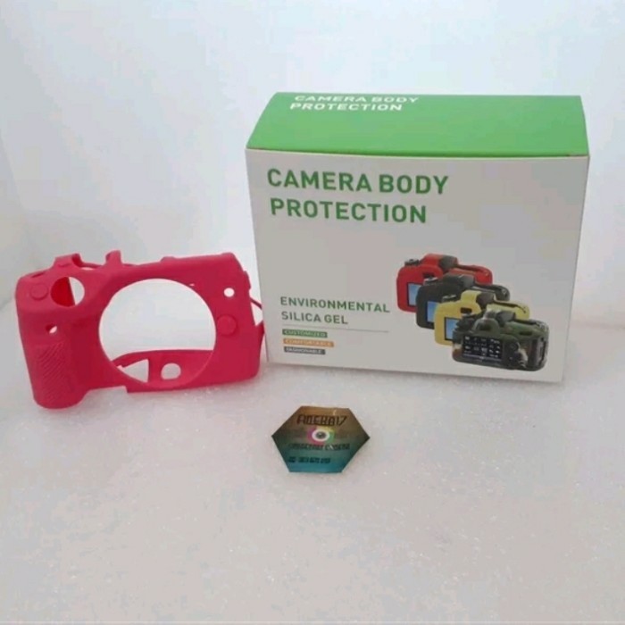 Rubber karet Body silicone Silicon cover case for Canon Eos M3 merah