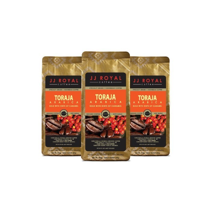 

New PROMO Special Price 3 JJ Royal Coffee Toraja Arabica Bag 200gr